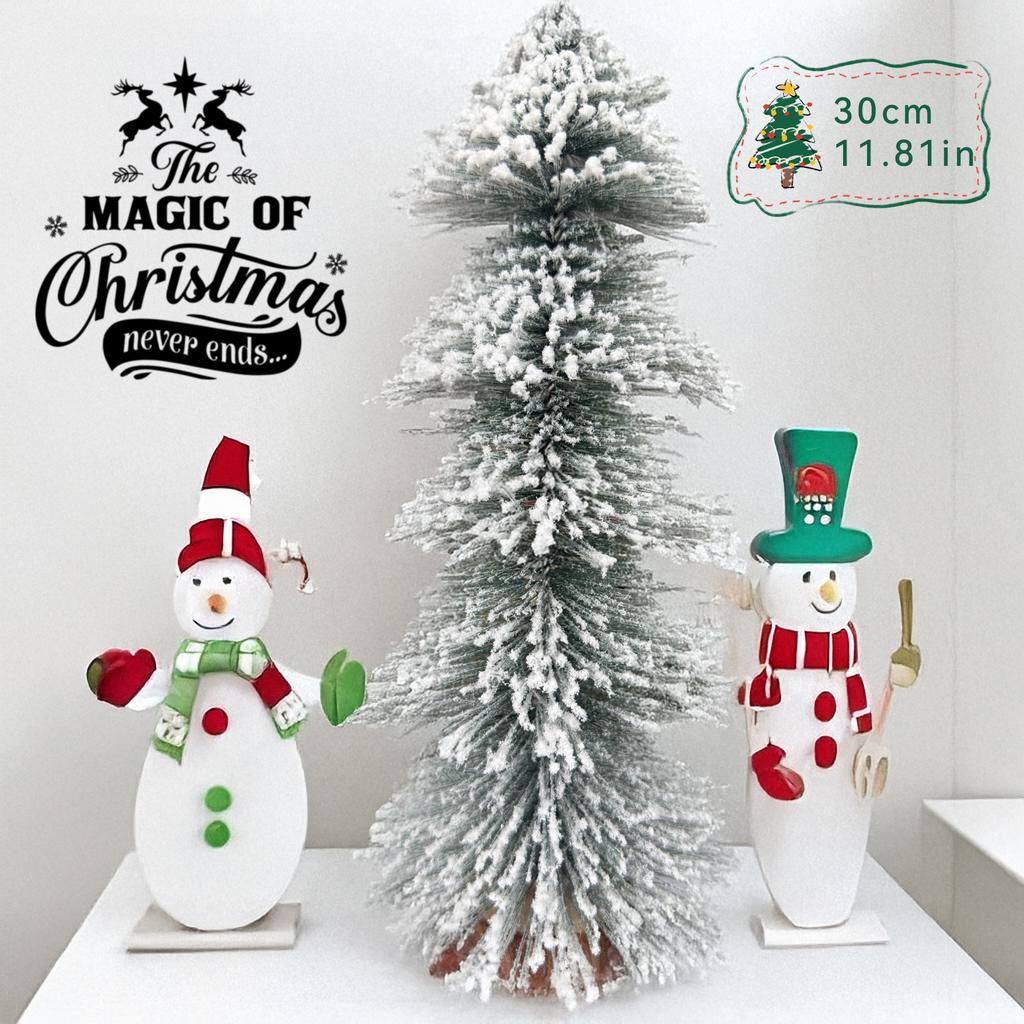 Mini Christmas Tree Tabletop Snow Pine Tree Decoration DIY New  Xmas Party Home Table Ornament  Christmas Gifts Decor