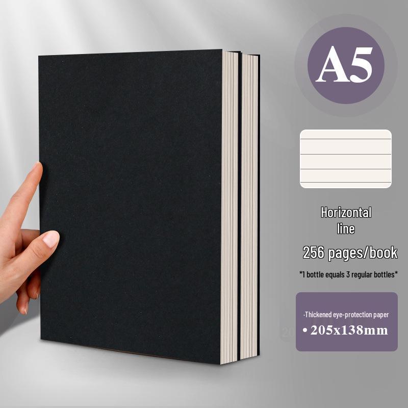 Xiaohongshu A5/B5 Thickened Blank & Lined Grid Retro Notebook for Students