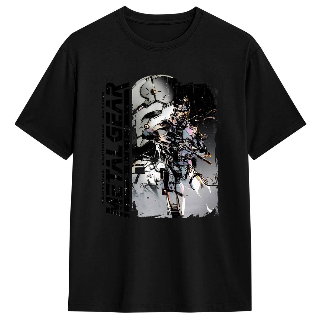 Mens TShirt Snake Metal Gear Solid Unique Pure Cotton Tees Short Sleeve  T Shirts Crew Neck Tops Printed