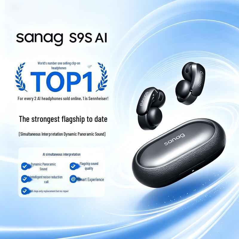 Saina S9S AI Open-Ear Clip Bluetooth Sports Headset