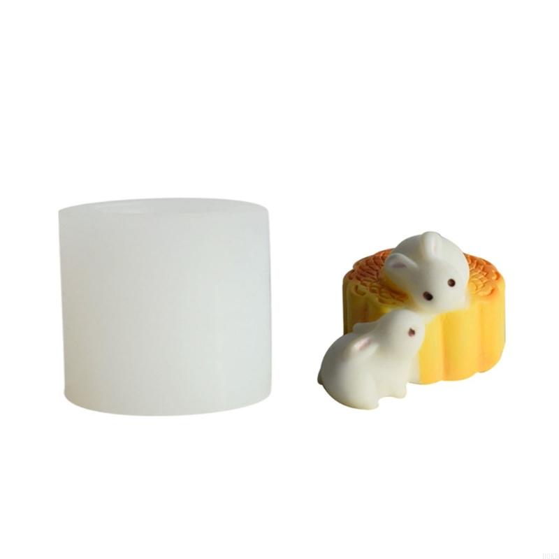 B0KB Manual Cake Molds Bunny Series Decor Mold for DIY Decoration Making Soap