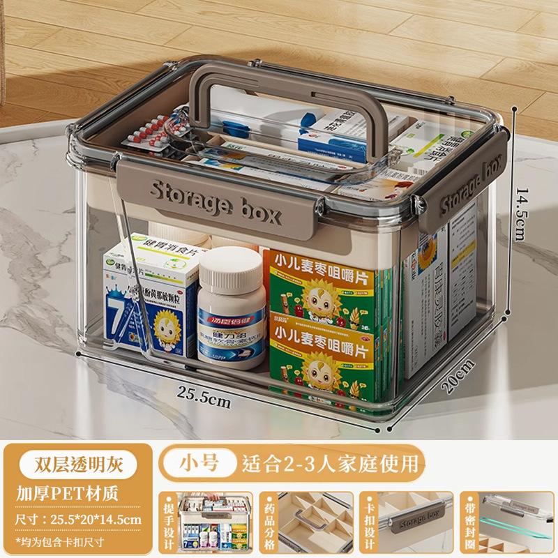 

Бытовая портативная многослойная аптечка, детская аптечка большой емкости, бытовая упаковка, прозрачный P