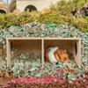 Stabiles Holz Hamster Nest Haus Naturholz Ungiftig Holzhütte und Burgen Kleintier Spielplatz Kauspielzeug Hamsterkäfig