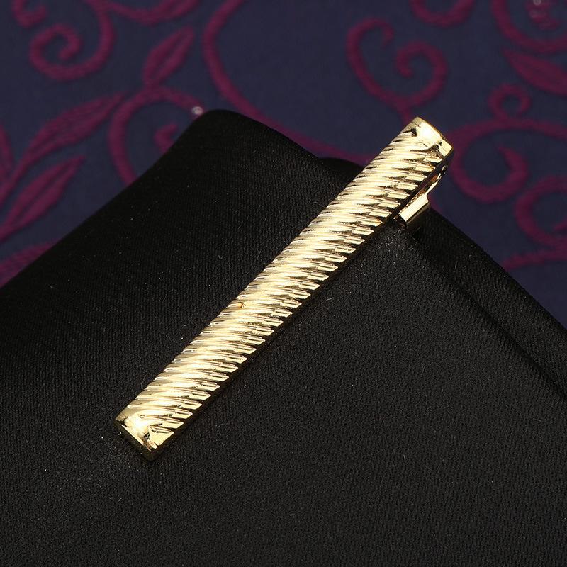 Herren Mode Vielseitige Krawattenklammer Business Anzug Gold Silber Hochzeit Herren und Damen Anstecknadel Koreanische Version Sicherheitskragenclip