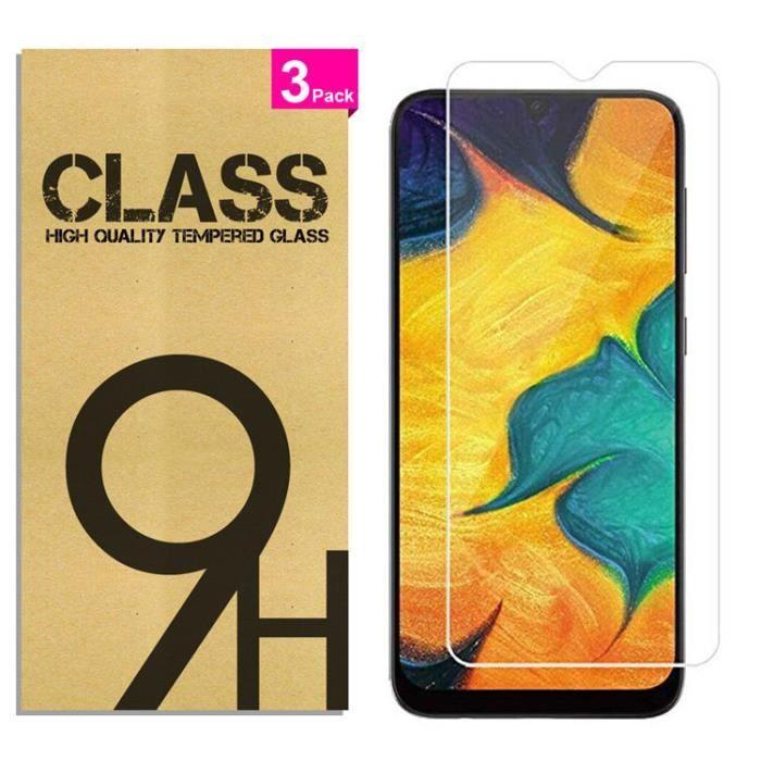 [Pack de 3]Verre Trempé pour Samsung Galaxy A20 6.4 Pouces, Film Protection en écran Protecteur vitre