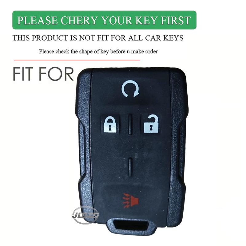 New Car Key Cover Case Fob For Chevrolet Suburban Silverado GMC Terrain Yukon Tahoe Sierra Smart Auto Accessories Key Ring