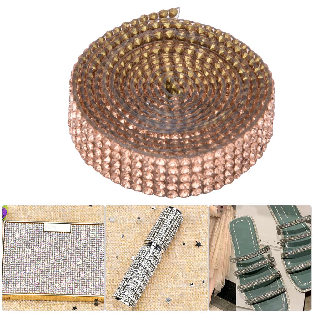 5 Fileiras 1m Fita de Strass Hot Fix Corrente de Cristal Guarnição Acessórios para Vestuário