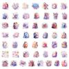 50 Pictures of Fantasy Color Stationery Graffiti Stickers Skateboard Suitcase Mobile Phone Decoration Stickers Waterproof