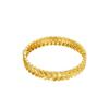Gold-Plated Wheat Ear Buckle Bracelet & Double Layer Leaf Open Ring for Women