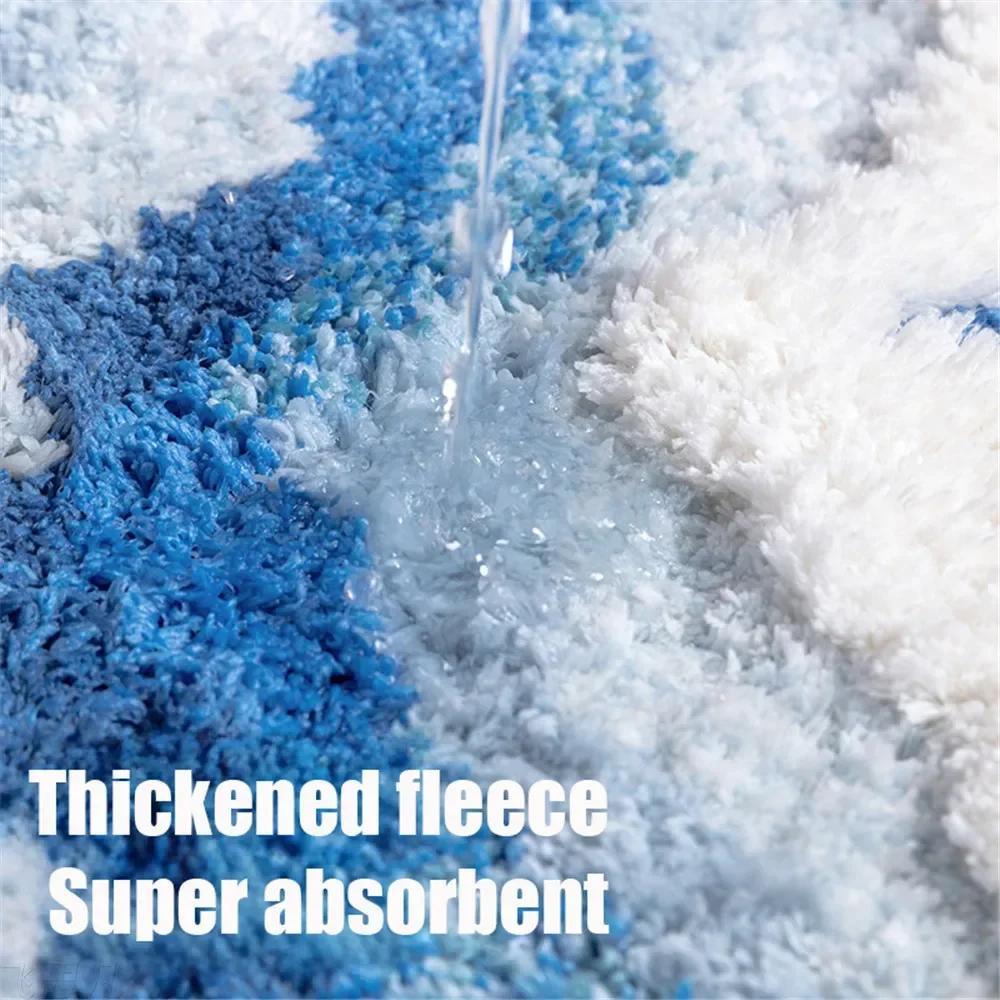 2025 NEW High Quality Hand-trimmed Sea Wave Rug Artistry Small Rugs for Bedroom Bathroom Living Room Carpet Decoracion