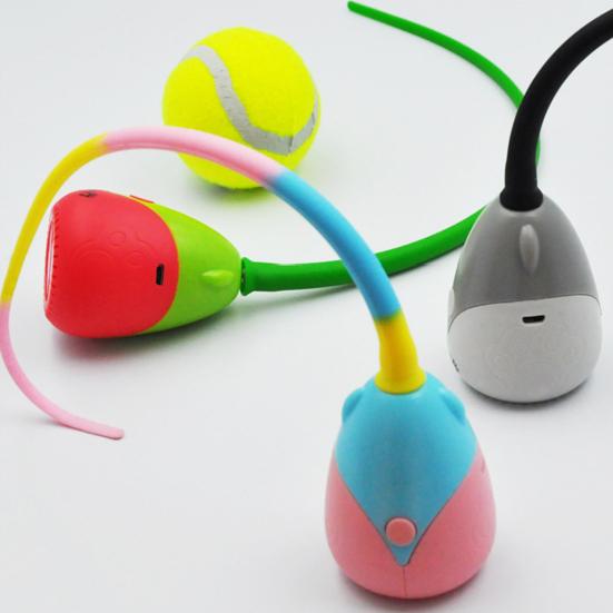 Automatic Silicone Tail Teaser Toy Electronic Interactive Cat Wand Toy Rechargeable Kitten Exercise Toy for Indoor Cats