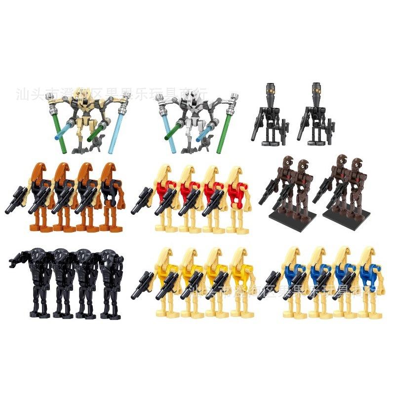 Star Wars Kampfdroide Bausteine Spielzeugfiguren Set für Jungen, DIY Montage Puzzle Steine Bausatz, Beutel mit Mehreren Stilen