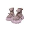 Tongue-turning Ultra-light-soled Martin Boots Women's New Lace-up Soft-soled Casual Versatile Short Boots