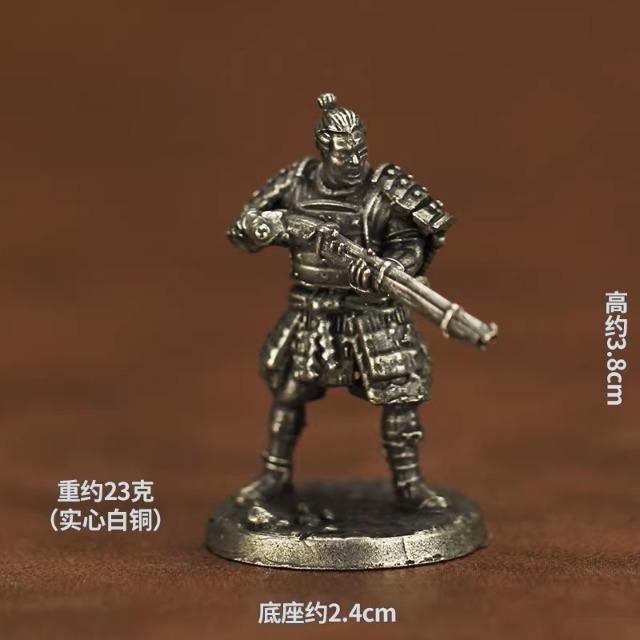 New Metal Chess Piece Samurai Ninja Ancient Soldier Model Toy Desktop Game Gift Display Piece Static Figure Collectible Model