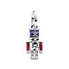 Plata S925 Gran Bretaña España Dominio Brasileño Bandera Nacional Colgante Cuentas de Edificio Ajuste Pulsera Accesorios de Joyería Encanto