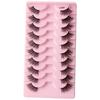 Lashie - Set of 10 Pairs: Volume Criscross Half False Eyelashes