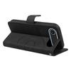 For iPhone 17 Air Wallet Case Leather Phone Cover Stand with Curved Line Design
