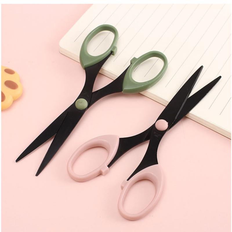 Color Scissor Stainless Steel Blade Safe Design Paper Cutting Scissors for Fine Art Diary Album Craft Office School Supplies