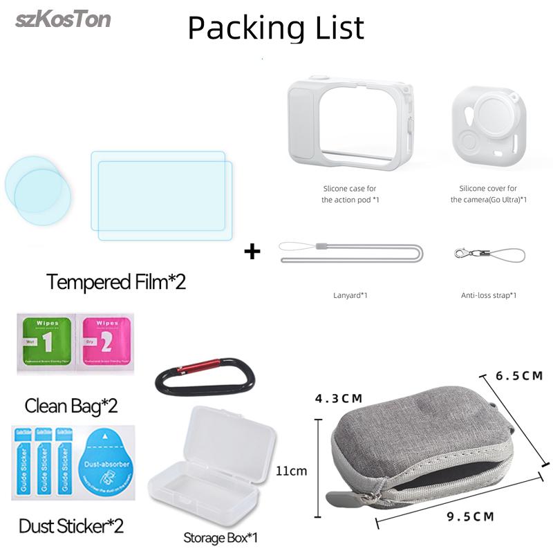 For Insta360 GO Ultra Silicone Case for Insta 360 Ultra Action Camera Protective Cover With Lens Protection Film Accessories