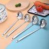 Stainless Steel Ladle & Colander Set: Long-Handled Spoons for Soup & Porridge
