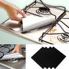 4 Pcs Square Foil Gas Hob Protector Liner Reusable Easy Clean Protection Pad