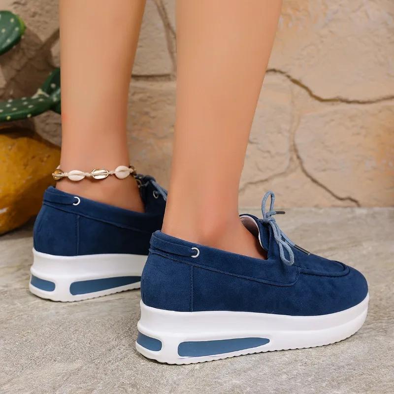 Fashion 2025 Casual Sneakers Women's Shoes New Plus Size Border Design Low Top Thick Bottom Lazy Shoes Comfortable Athletic Footwe