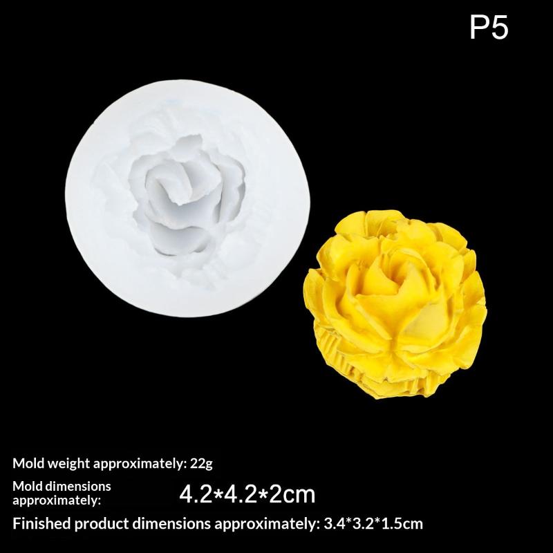 3D Rose Flower Silicone Candle Mold Handmade Soap Making Epoxy Gypsum Form Artware Diy Chocolate Ice Cake Bakware