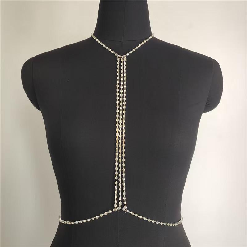 Summer Bikini Rhinestone Body Chain - Sexy Multilayer Nightclub Accessory