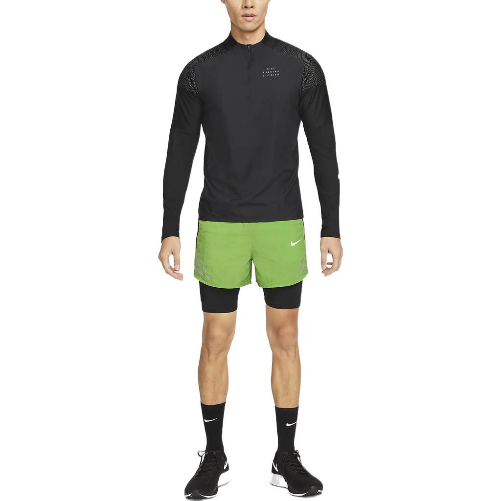 Nike Run Division Pinnacle Two-In-One Running Shorts Men Bottoms Green DM4764-377