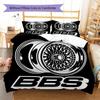 BBS Muster Bettwäsche, Steppbett Set Bettbezug Kissenbezug Zuhause Geburtstagsgeschenk (1 Bettbezug + 2 Kissenbezüge, ohne Füllung)