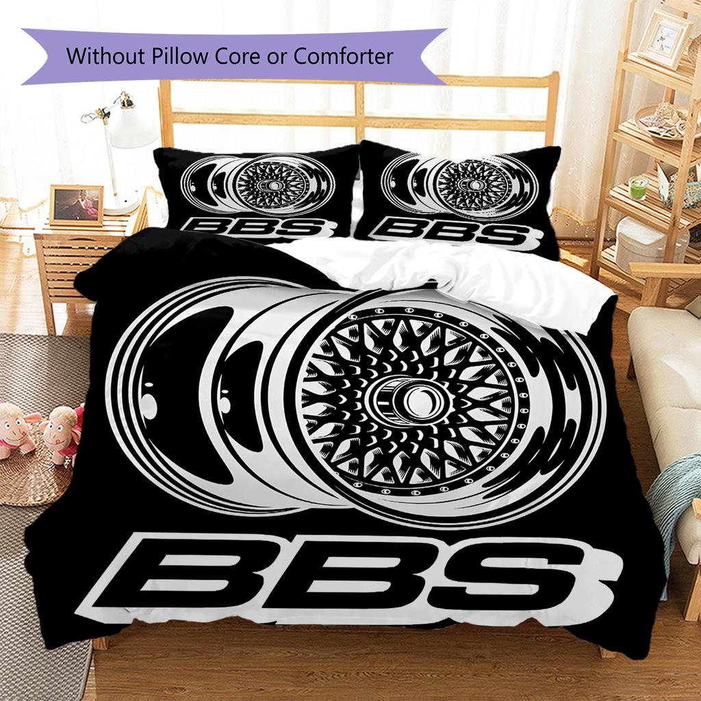 BBS Muster Bettwäsche, Steppbett Set Bettbezug Kissenbezug Zuhause Geburtstagsgeschenk (1 Bettbezug + 2 Kissenbezüge, ohne Füllung)