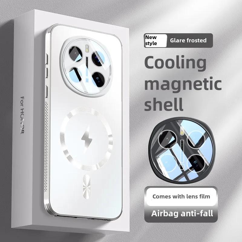 Magnetiskt telefonfodral för Honor Magic7 och Magic7 Pro, Värmeavledande och Reptåligt för Fullständigt Kameraskydd, Nytt