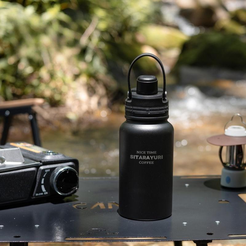 JUSTINLAU Thermos Cup with Magnetic Suction Cap Stainless Steel Sports Thermal Bottle Straw Insulated Cups with Carrying Handle 801-900ml