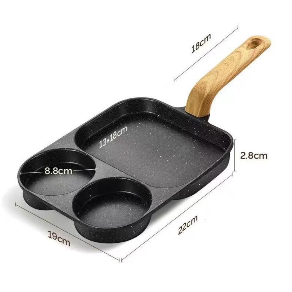

Nonstick Egg Pan, 3-in-1 Nonstick Pan, Detachable Grill Pan, Heat-Resistant Handle, 3-Piece Pan Set, Mini Pancake Pan, Breakfast