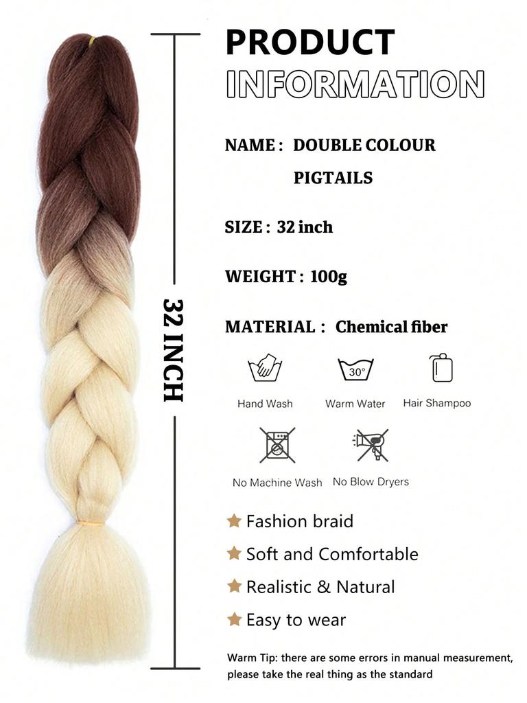 Syntetické příčesky 32palcové Ombre Color Copánky ze syntetických vlasů Předem natažené Jumbo Copánky Prodlužování vlasů pro každodenní kutilské použití