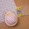 Pin Holder Wood Pin Cushion with 100Pcs 38mm Long Straight Sewing Pin for Fabric Sewing Dressmaking Needlework