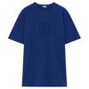 T Shirts Men's Blue Crew Neck Moderate Straight Fit H526Y22XB8-5160
