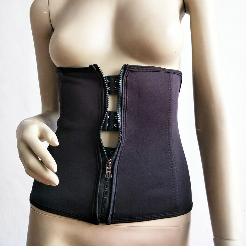 Solid Color Zipper Body Shaping Waist Gathers Stereotypes Adjustable Abdomen Belt Corset Women