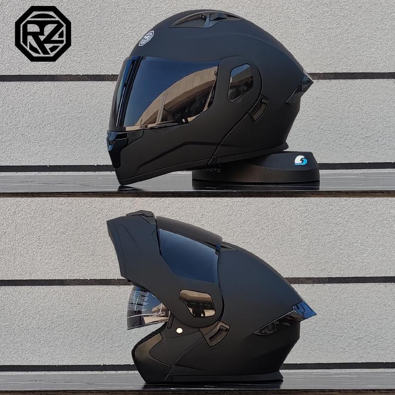 ORZ Unisex Motorcycle Helmet DOT Certification Double Lens Cross Section Helmet Safety Modular Flip Helm Helmet With Visor