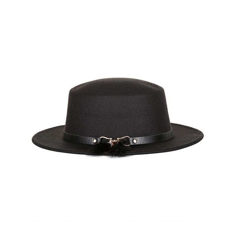 Autumn and Winter New Top Hat, Flat Top Flat Edge European and American Tide Hat, Creative Decorative Hat, Agent To Join