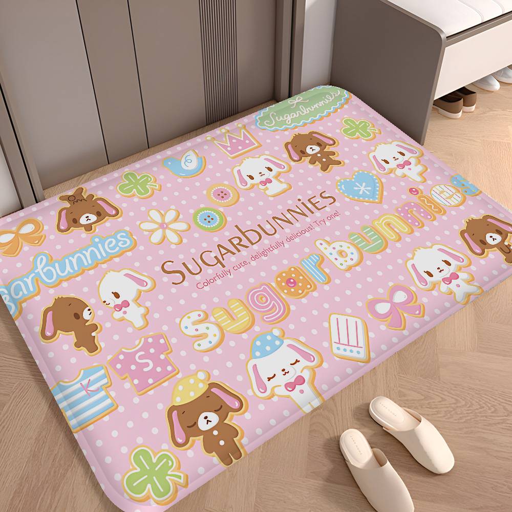 Cartoon Anime S-Sugarbunnies Floor Carpet Nordic Style Home Doormat Bathroom-Toilet Mats Bedroom Hotel Decor Mat