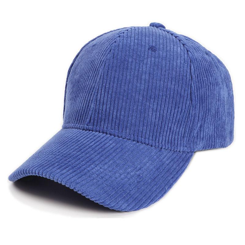 Baseball Cap Corduroy Hat Adjustable Curved Visor Vintage Solid Plain Men Women Casual Caps GZW