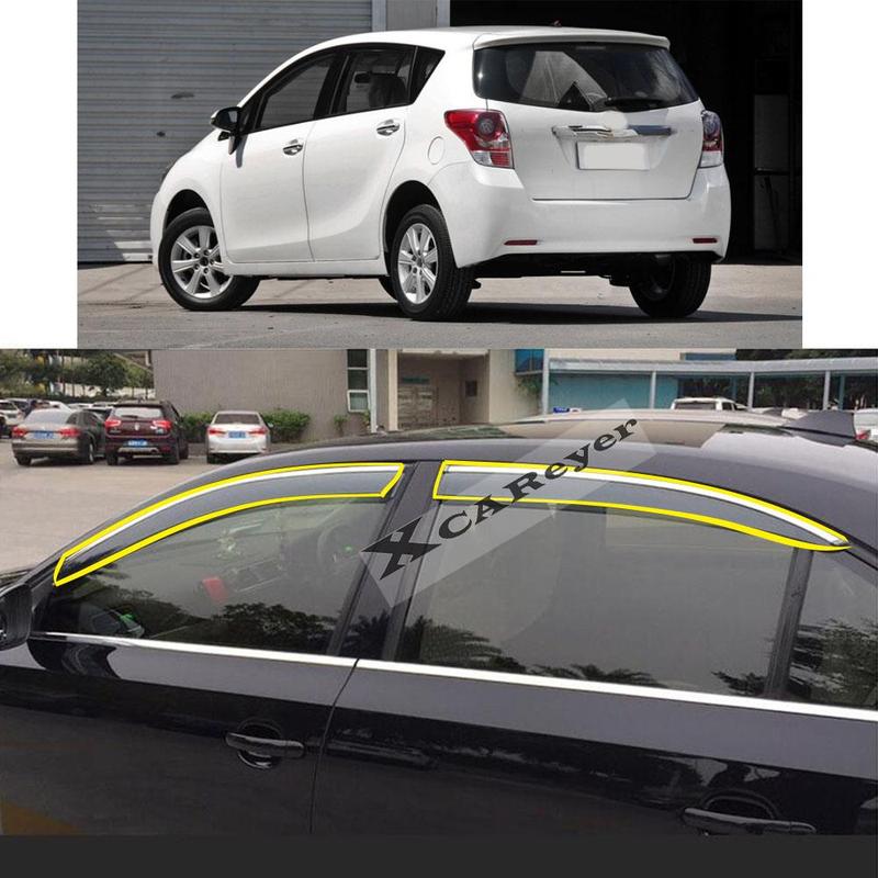 For TOYOTA VERSO EZ 2011 2012 2013 2014 2015 2016 2017 2018- Car Sticker Plastic Window Glass Wind Visor Rain/Sun Guard Vent