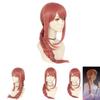 Chic Chainsaw Man Makima Wig Long Pink Braid Synthetic Fiber For Cosplay And Party Props