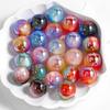 10pcs Mulitcolor Electroplated Round Beads Pearl Style Resin DIY Bracelet Mobile Chain Loose Bead Accessories
