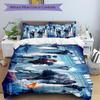 3Pcs Fantasy Heroes Unite Bedding Set Soft Fabric Duvet Cover Pillowcases Home Xmas Halloween Gift 1 Duvet Cover 2 Pillowcase S1703