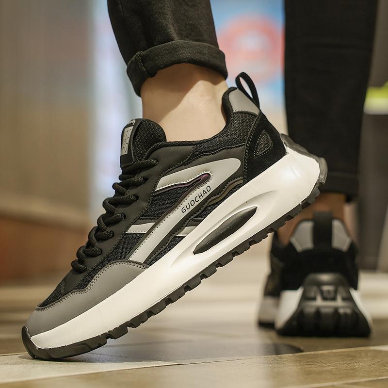 მამაკაცის მოდა შემთხვევითი დაბალი ტოპი სკეიტბორდის ფეხსაცმელი ბიჭების კომფორტული სპორტული ფეხსაცმელი მამრობითი სქესის სტუდენტები ტრენდული რბილი ძირი კლასიკური სუნთქვითი სპორტული დარბაზი არ მოცურების