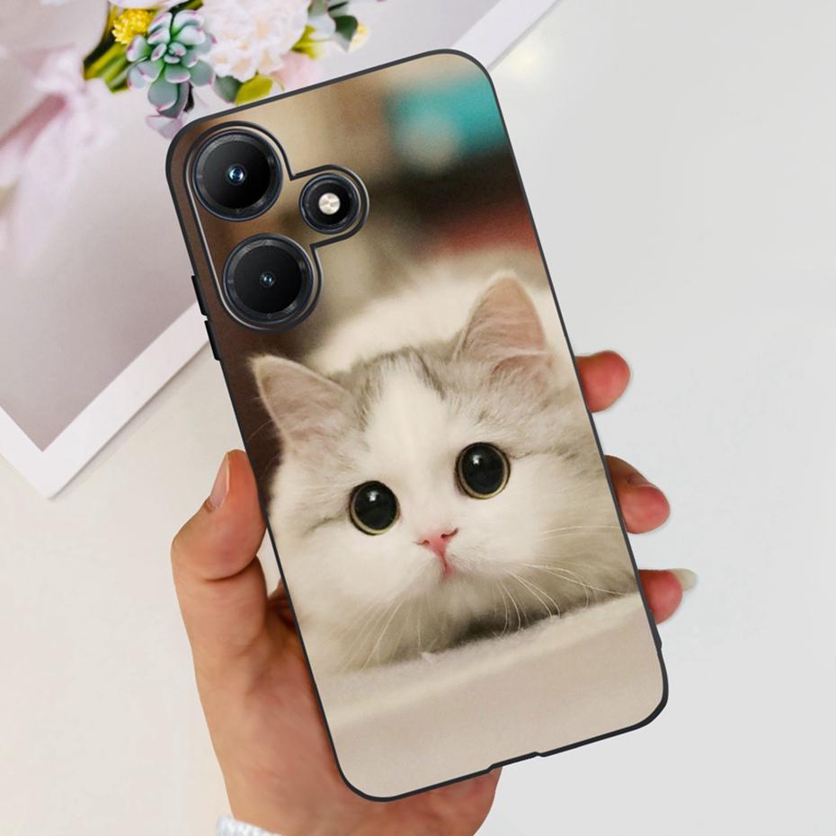 Cute Phone Case For Infinix Hot 30i Hot30 30 Play NFC 2023 Soft Silicone TPU Back Cover For Infinix Hot30i Hot 30 30Play