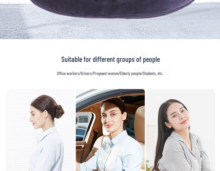 Memory Foam Hollowed-Out Hemorrhoid & Hip Cushion for Pregnant Women and Office Seating