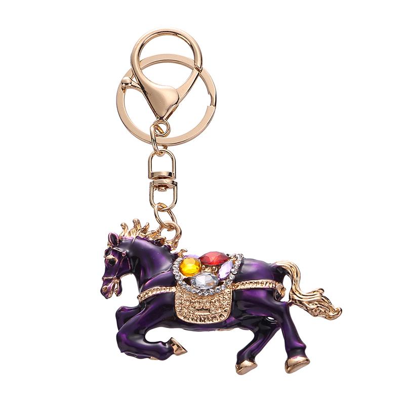 

1PC 3D Cute-Playful Zodiac Durable Crystal Cultural Keychain Sparkling Car 3D Inlaid Premium